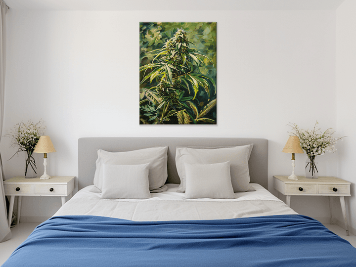 Nature's Serenity Impressionism Wall Art in a Bedroom