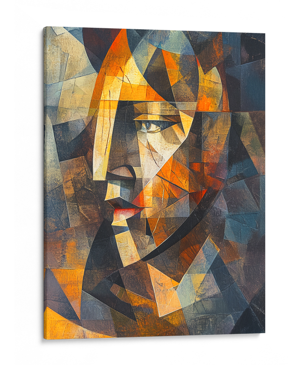 Abstract Visage in Cubism Wall Art