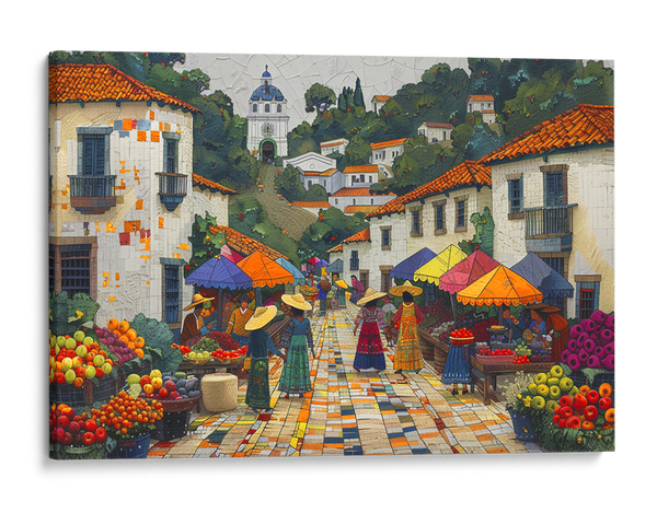 Mosaic of Tradition: Market Street Wall Art