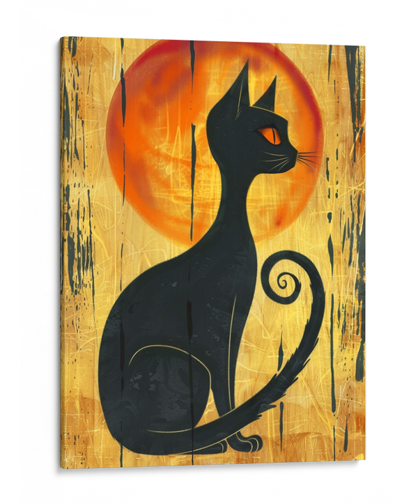 Whimsical Cat Silhouette Wall Art