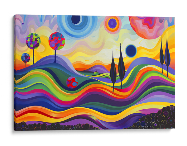 Vivid Rainbow Hills Wall Art