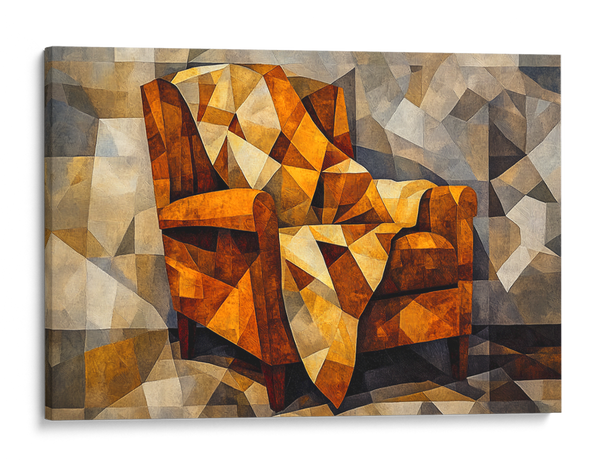 Inviting Embrace of Cubist Comfort Wall Art