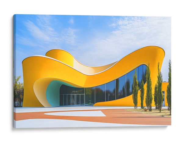 Dynamic Curves of Modern Architecture Wall Art