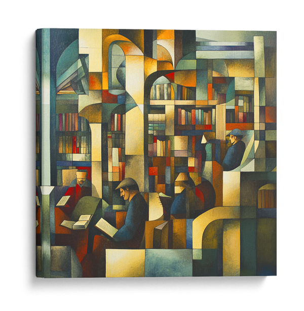 Cubist Library Serenity Wall Art