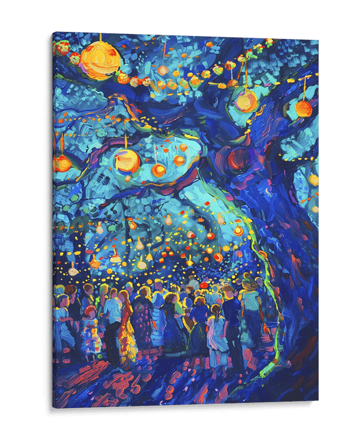 A Night Under the Lights Impressionism Wall Art by KhayosArt