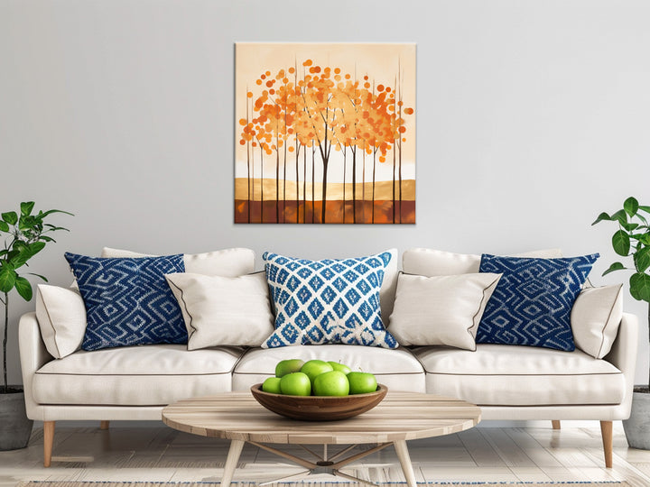 Autumn Whispers Wall Art in a Living Room