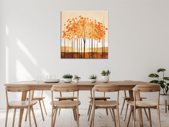 Autumn Whispers Wall Art in a Dining Room