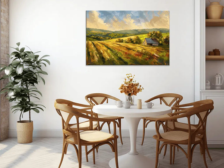 Impressionism - Rustic Harmony in Fields in Dining Room