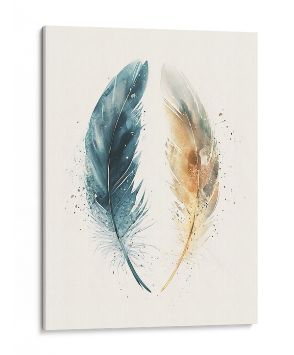 Elegant Serenity: Minimalist Feather Art Wall Art