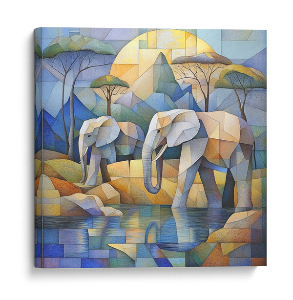 Cubist Elegance in Nature Wall Art