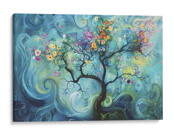 Mystical Blooming Waves Wall Art