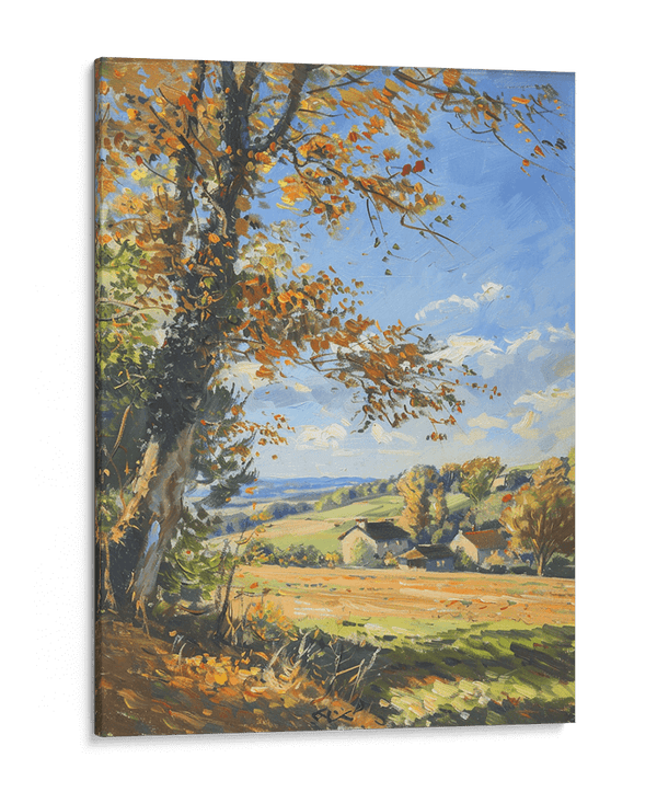 Serene Autumn Horizon Impressionism Wall Art by KhayosArt